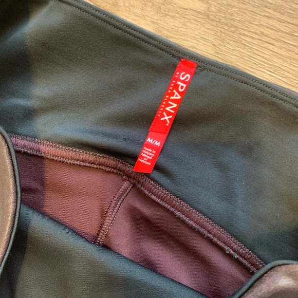 SPANX Faux Leather Leggings - Burgundy - Picture 6 of 6